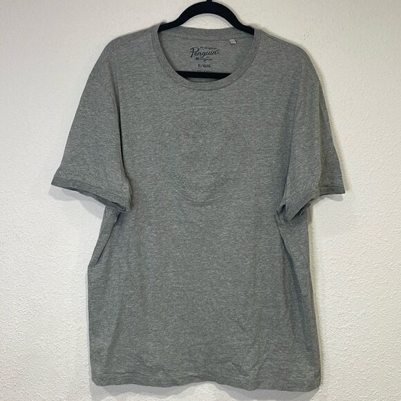 Original Penguin men’s grey T-shirt with raised front logo | size XL - Picture 2 of 6